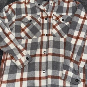 Plaid Button-Up Shirt